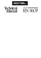 Rotel RX-1603 - Technical manual 